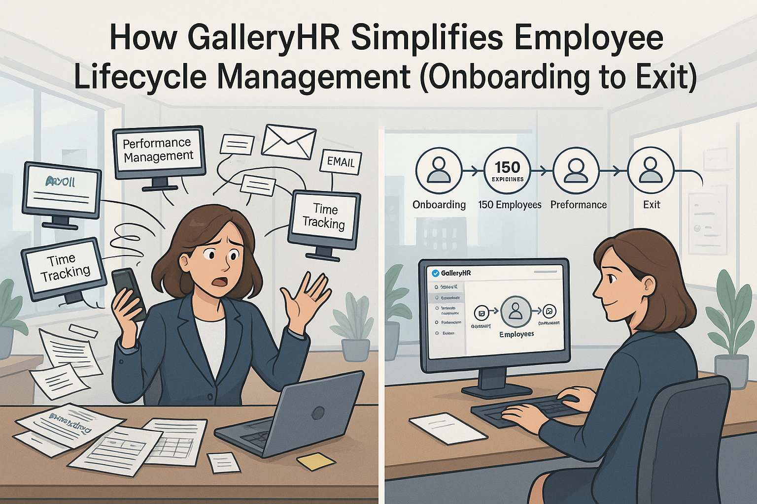 How GalleryHR Simplifies Employee Lifecycle Management (Onboarding to Exit)