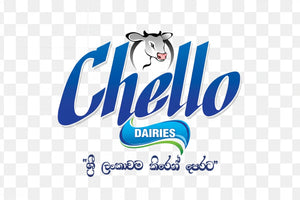 Chello Dairies logo with a cow icon on a white background